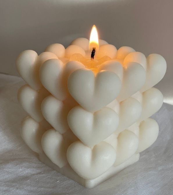 IMG_0117 Heart Bubble Candle - Image 2