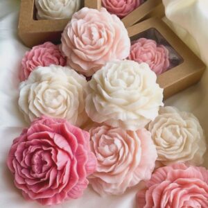 Peony Flower Candle