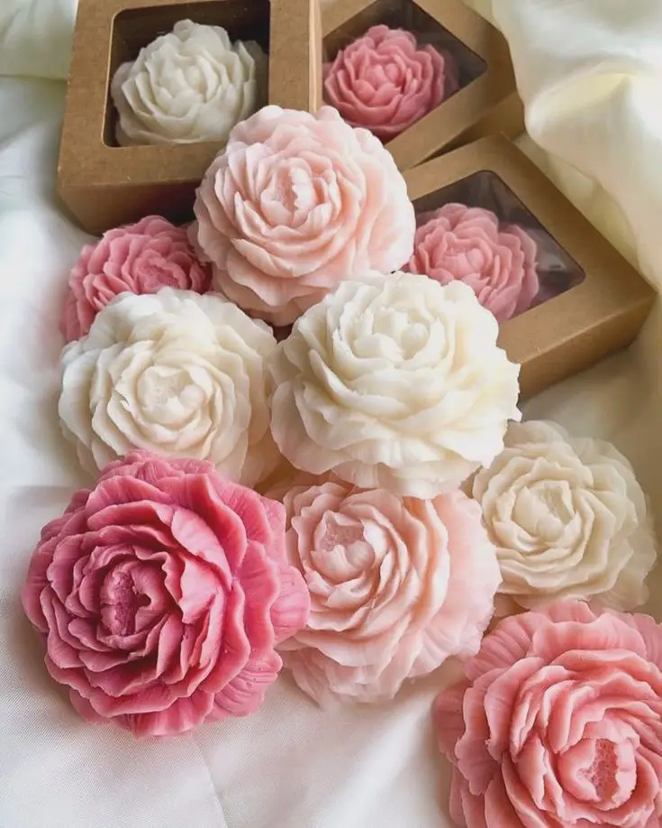 b3ae9c18b7da1fa2fb33235246d54222 Peony Flower Candle